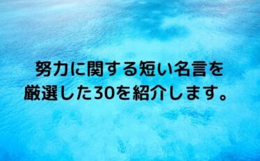 名言集 努力 心に残る名言集と気になる話題のごちゃ混ぜ日記